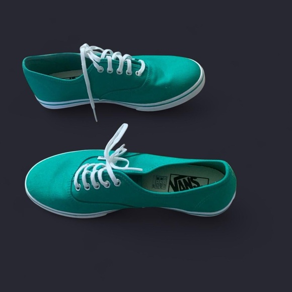 Vans Teal and White Low-Top Sneakers - Picture 3 of 4